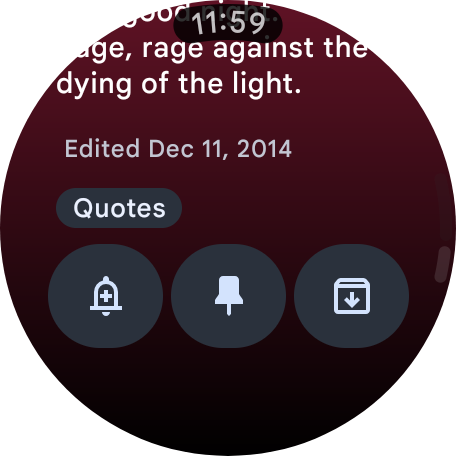 Google Keep before the update