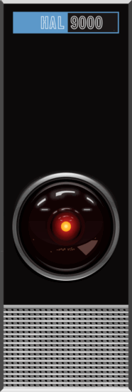Photo of the fictional HAL 9000 computer from "2001: A Space Odyssey "film.