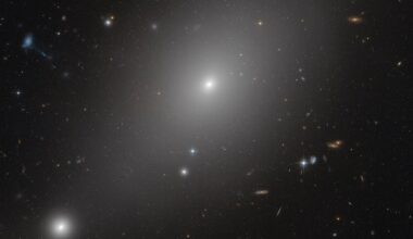 This image from the Advanced Camera for Surveys aboard the NASA/ESA Hubble Space Telescope highlights the ultramassive elliptical galaxy called ESO 306-17 in the southern sky (Credit : NASA/ESA/ESO)