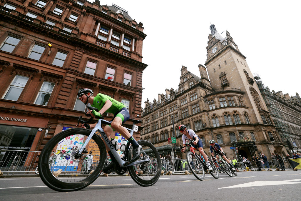 Jakob Omrzel during the 2023 World Championships Junior Men's Road Race