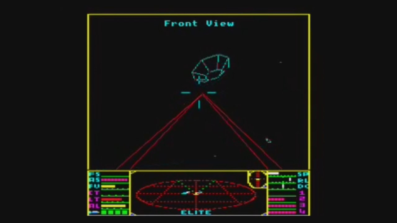 Screenshot from the 1984 video game Elite