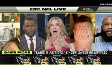 'NFL Live' crew horrified to realize they all picked Texans to beat Patriots