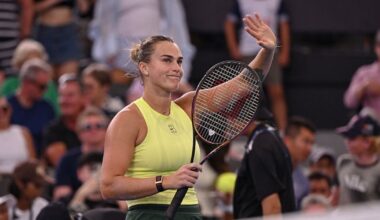 Top-ranked Aryna Sabalenka calls season schedule 'insane,' plans to skip tournaments to avoid burnout