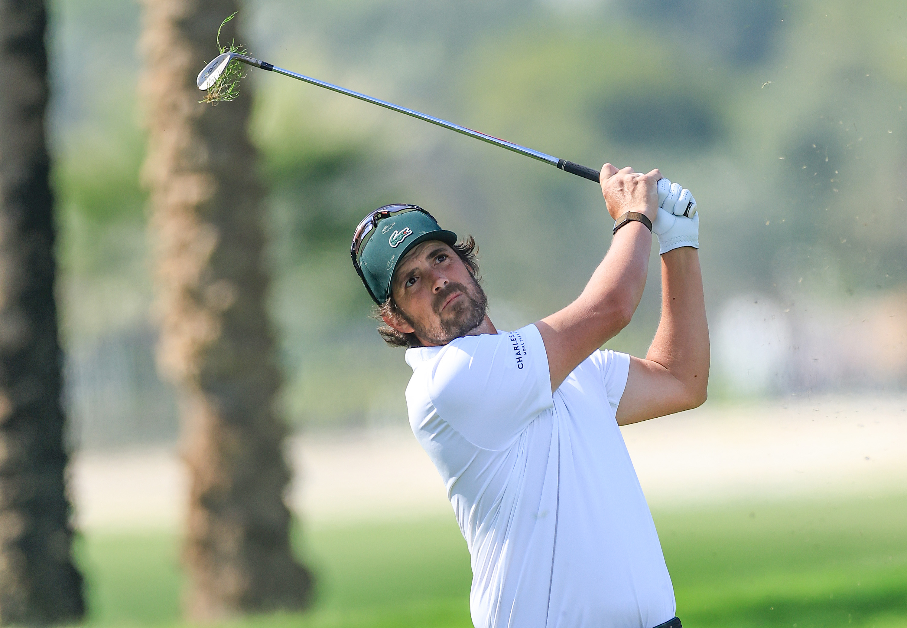 Nacho Elvira hits a wedge shot