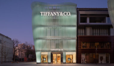 MVRDV wraps tiffany & co. beijing in rippling facade of glass fins