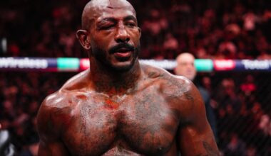 Khalil Rountree Jr. reacts in the Octagon after a loss to Jiri Prochazka