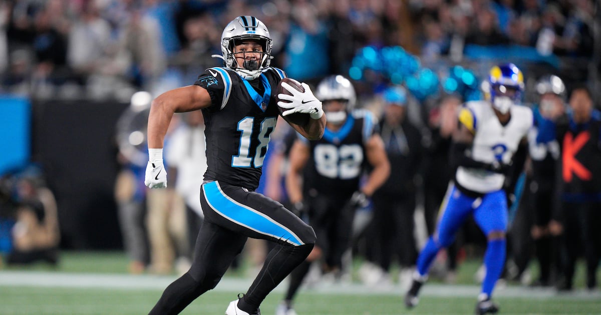 Jalen Coker emerges as needed reliable No. 2 wide receiver for Bryce Young in Carolina