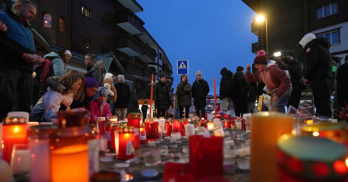 Officials believe sparkling flares atop champagne bottles ignited fatal Swiss bar fire - CTV News