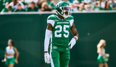 Riders extend National defensive back Nelson Lokombo
