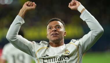 Kylian Mbappé's brace at Villarreal lifts Real Madrid into La Liga lead