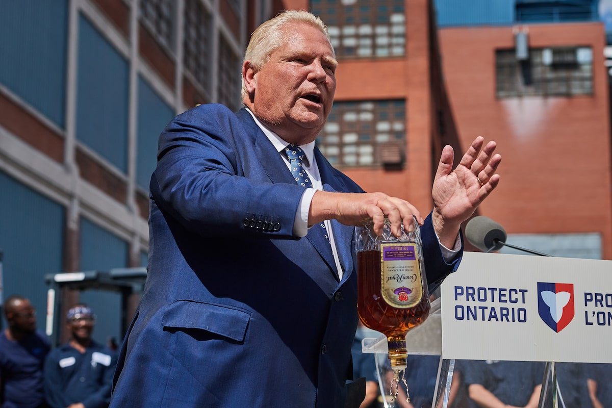 Ford vows to ban Crown Royal from LCBO over plant shutdown