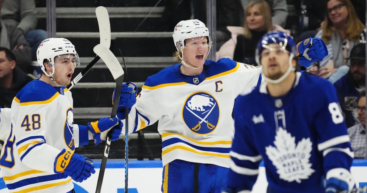 Dahlin's first hat trick leads Buffalo Sabres over slumping Toronto Maple Leafs