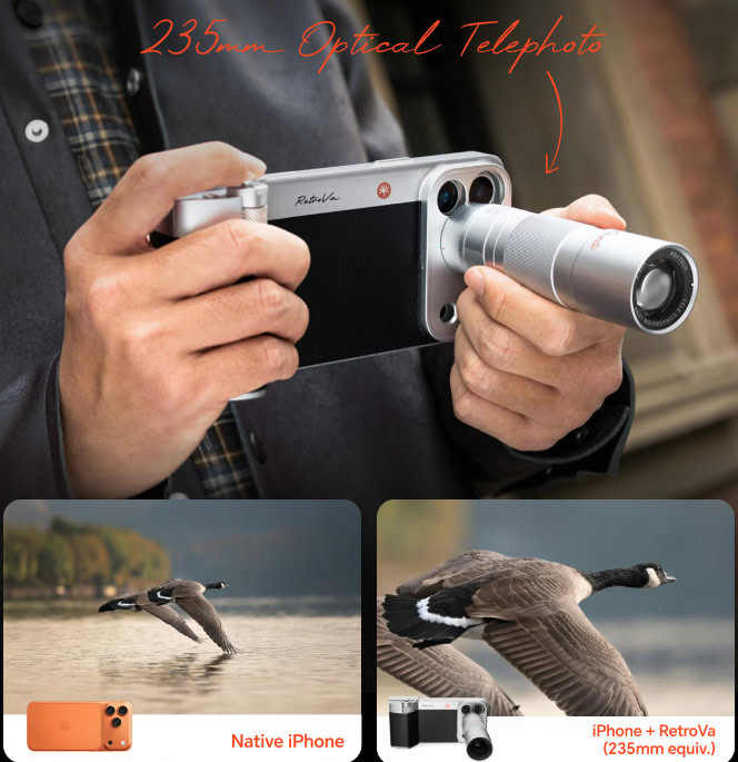 PGYTech Retova camera kit for iPhones external lens