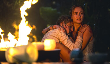 Gia Hunter as Erin and Johnny Sequoyah as Lucy in Primate from Paramount Pictures.