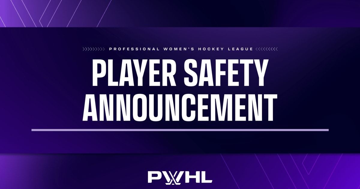 PWHL PLAYER SAFETY COMMITTEE DISCIPLINARY ACTION: JAN. 19, 2026 | PWHL