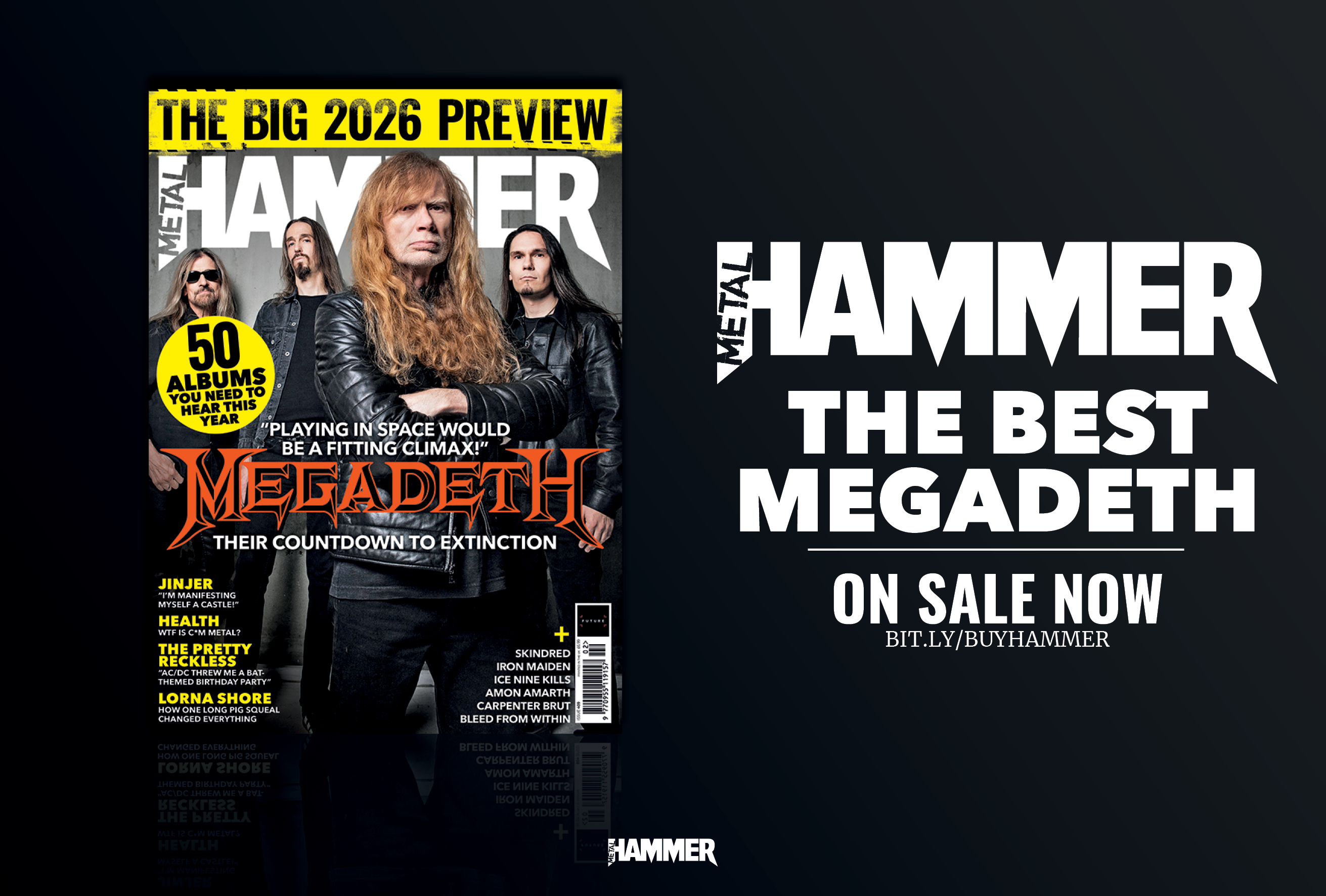 Megadeth on the cover of Metal Hammer issue 409