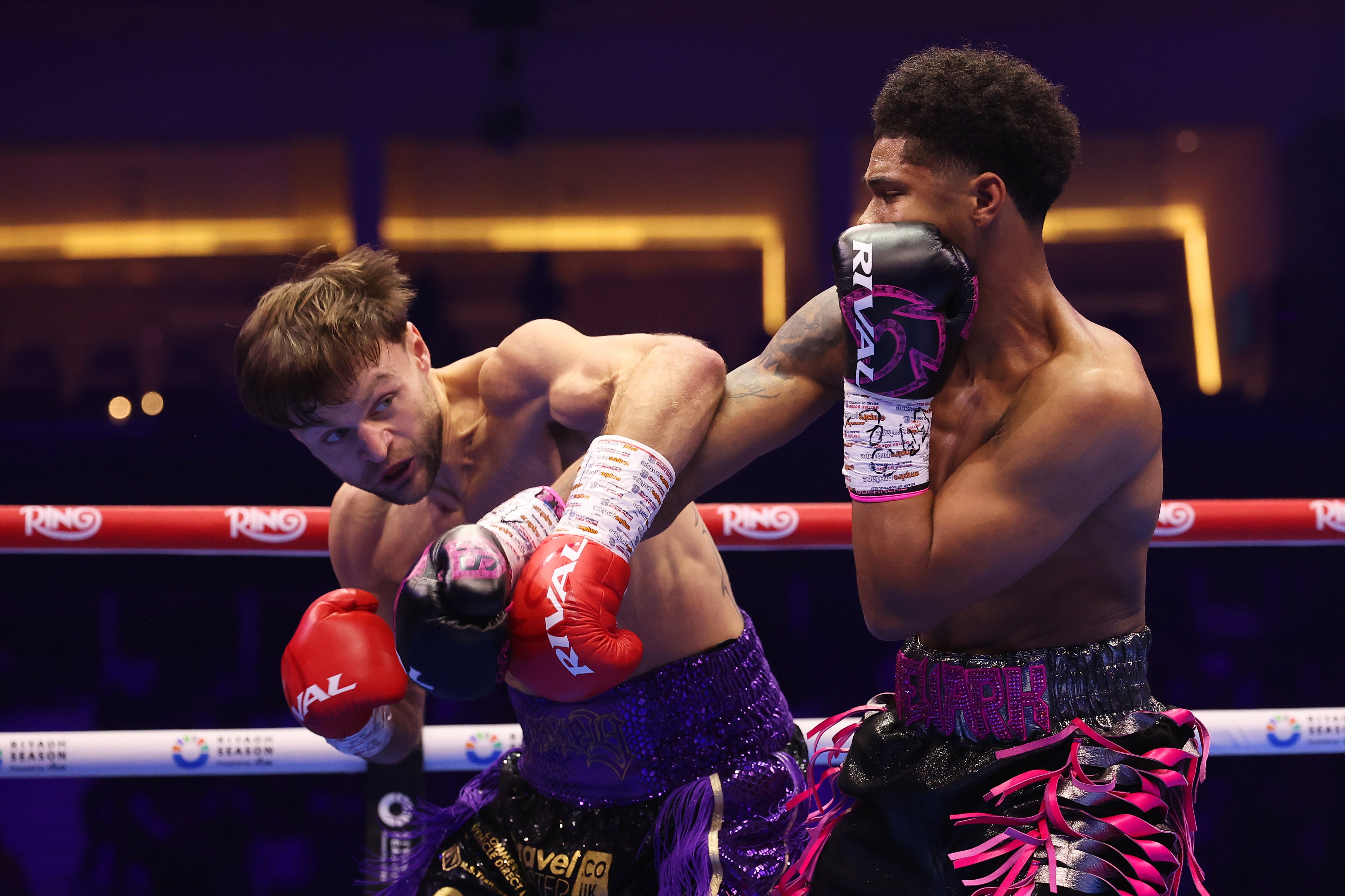 Shakur Stevenson (right) is unbeaten and eyeing a world title at a fourth weight