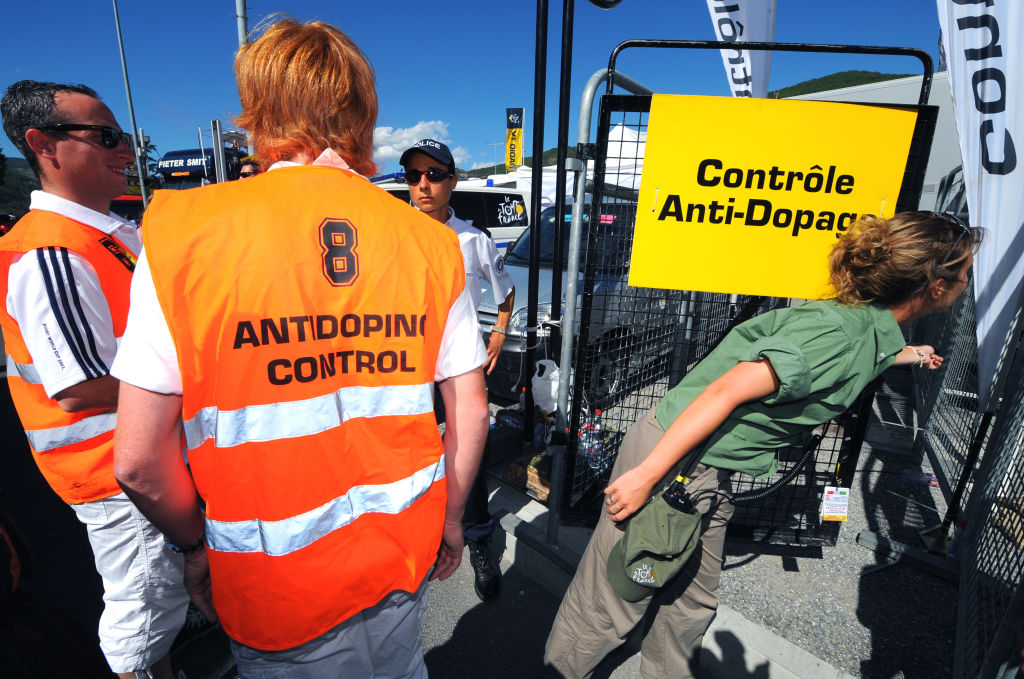 Anti-doping controls at the Tour de France