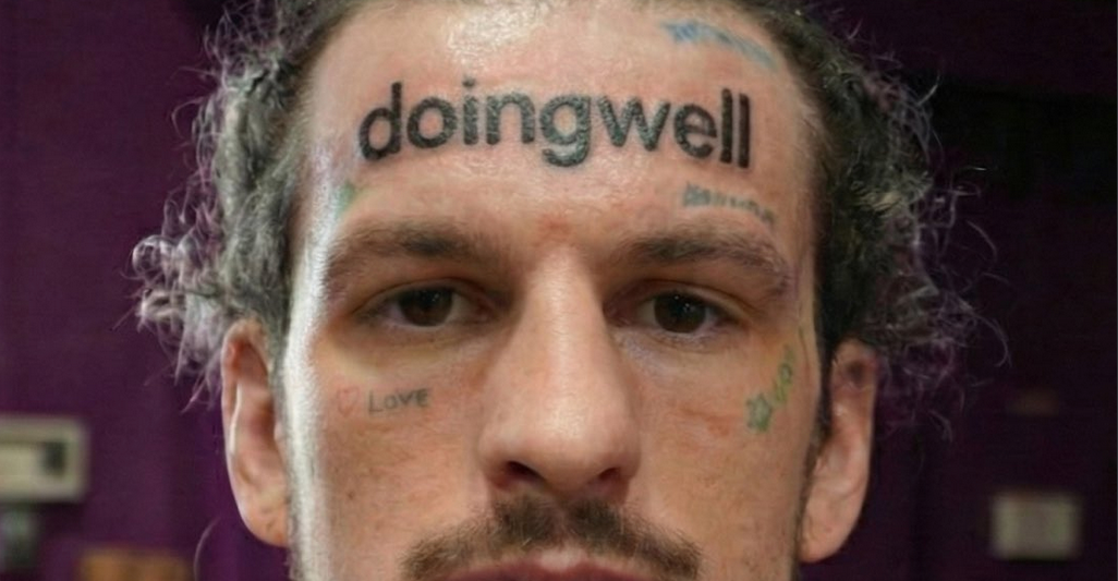 Sean O’Malley debuts ‘Doing Well’ forehead tattoo