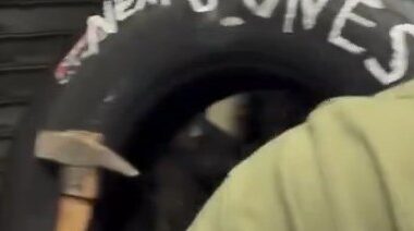 UFC champion Alex Pereira teases Jon Jones superfight during visit to old tire shop