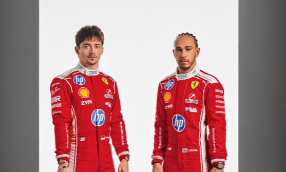 Charles Leclerc and Lewis Hamilton in their 2026 F1 race kits