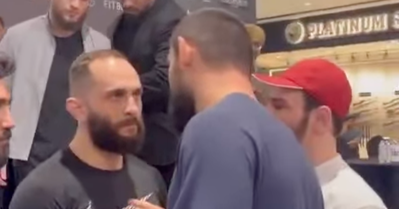 Video: Khamzat Chimaev confronts fighter after near brawl with teammate