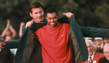 Michael Thorbjornsen hits from the 10th tee during the first round of the 3M Open golf tournament at the Tournament Players Club Thursday, July 24, 2025, in Blaine, Minn. (Abbie Parr/AP)