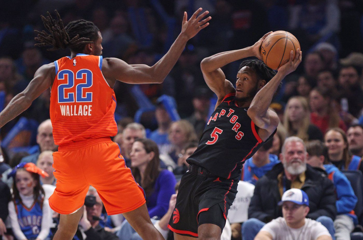 Raptors keep rolling with gutsy 103-101 win vs. 1st-place Thunder