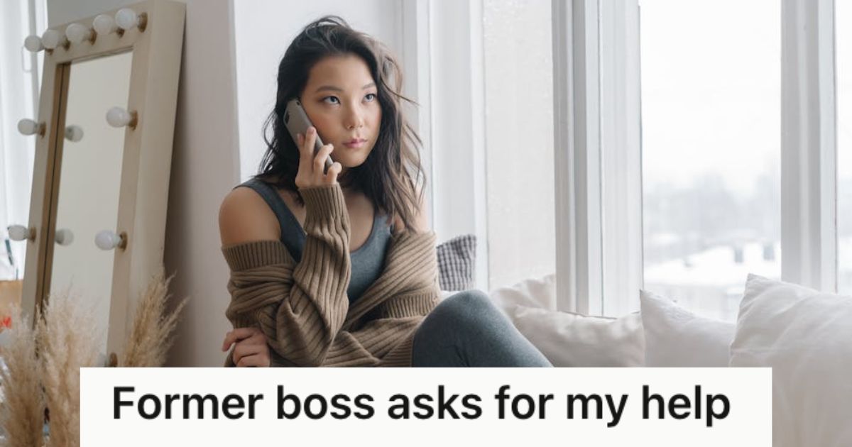 Woman smirking while talking on the phone