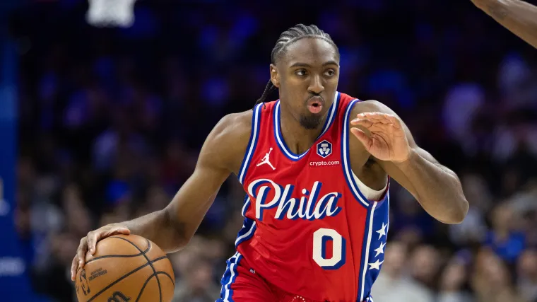 NBA world erupts over Tyrese Maxey's 76ers-Knicks performance image