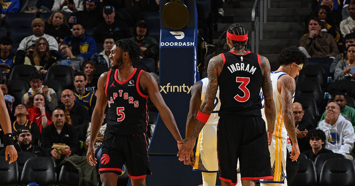 Immanuel Quickley’s career-high 40 points power Toronto Raptors past Warriors in Golden State’s first game without Butler