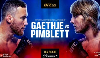 UFC 324, Paddy Pimblett, Justin Gaethje, Results, UFC