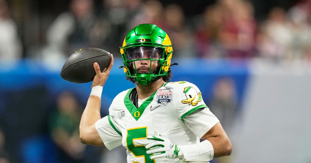 Oregon QB Dante Moore undecided on the NFL draft or another year with the Ducks
