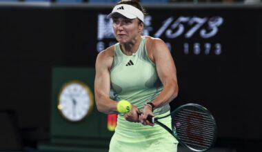 Elina Svitolina in action at the Australian Open.