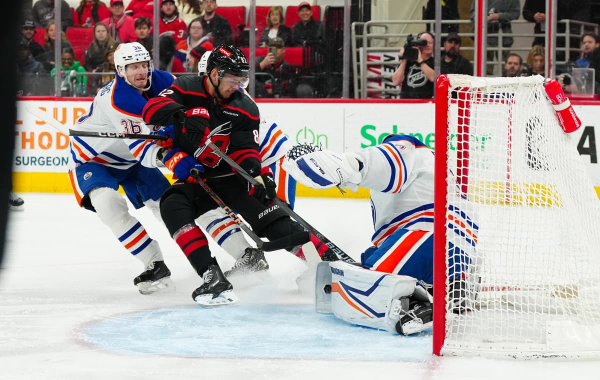 Hurricanes’ Jesperi Kotkaniemi a good option for the Oilers, but cap issues could get in the way