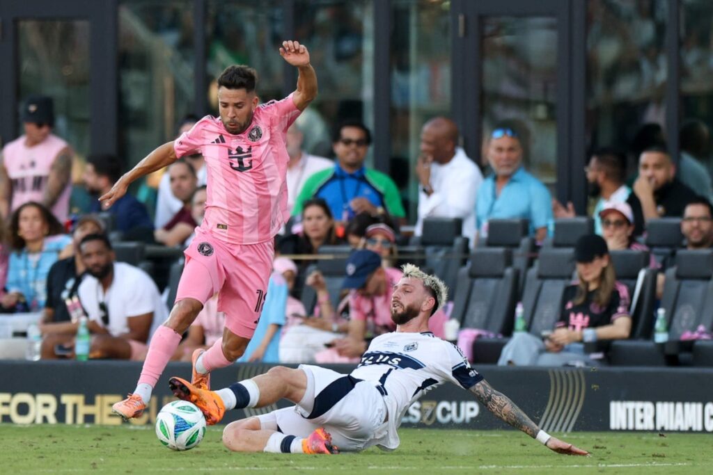 Vancouver Whitecaps defender Tristan Blackmon makes a tackle