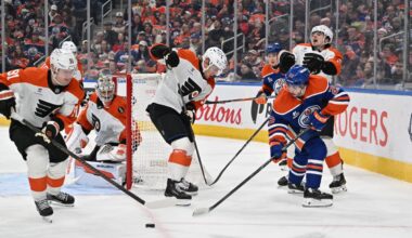 Oilers breakup kid line after loss to Flyers
