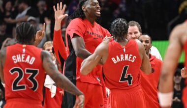 Murray-Boyles, Barnes lead Raptors’ bizarre OT victory over 76ers