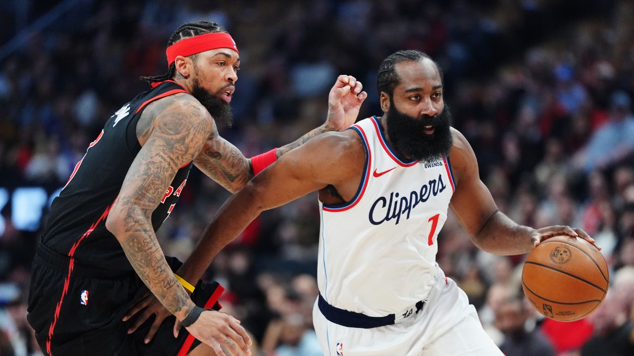 James Harden scores eight of his 31 in overtime, Clippers top Raptors