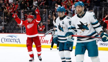 NHL Roundup: Larkin's tiebreaking goal lifts Red Wings over Sharks