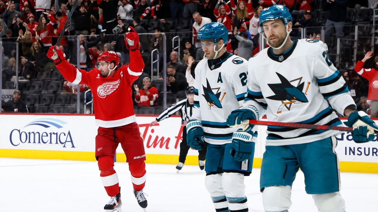 NHL Roundup: Larkin's tiebreaking goal lifts Red Wings over Sharks