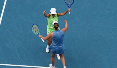 Elise Mertens and Zhang Shuai win the Australian Open women's doubles title