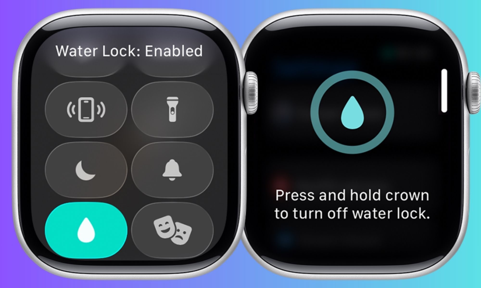 Water lock on Apple Watch