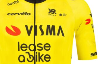 Sarah van Dam and Ashlin Barry debut new Visma - Lease a Bike kit