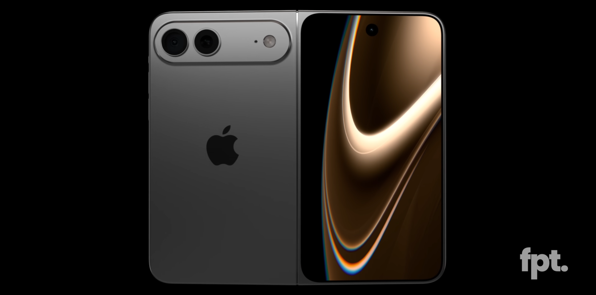 A render of the iPhone Fold from FPT as featured on his YouTube channel.