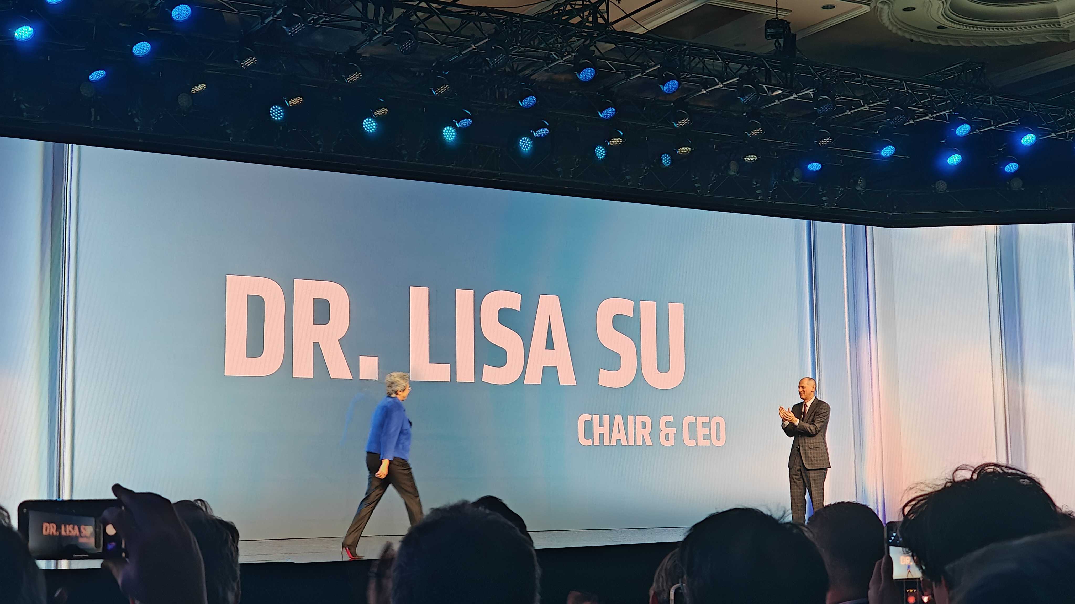 Lisa Su on stage.