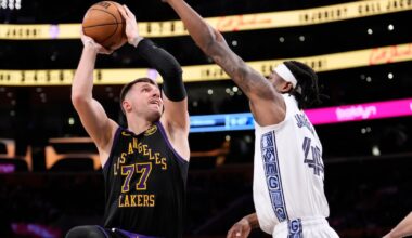 Luka Doncic, LeBron James lead Lakers' rally to beat shorthanded Grizzlies