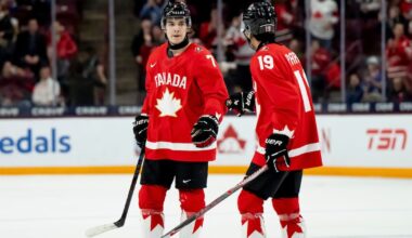 Canada up six on Slovakia after second period of quarter-final matchup at World Juniors