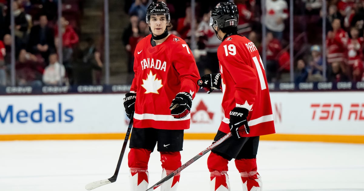 Canada up six on Slovakia after second period of quarter-final matchup at World Juniors