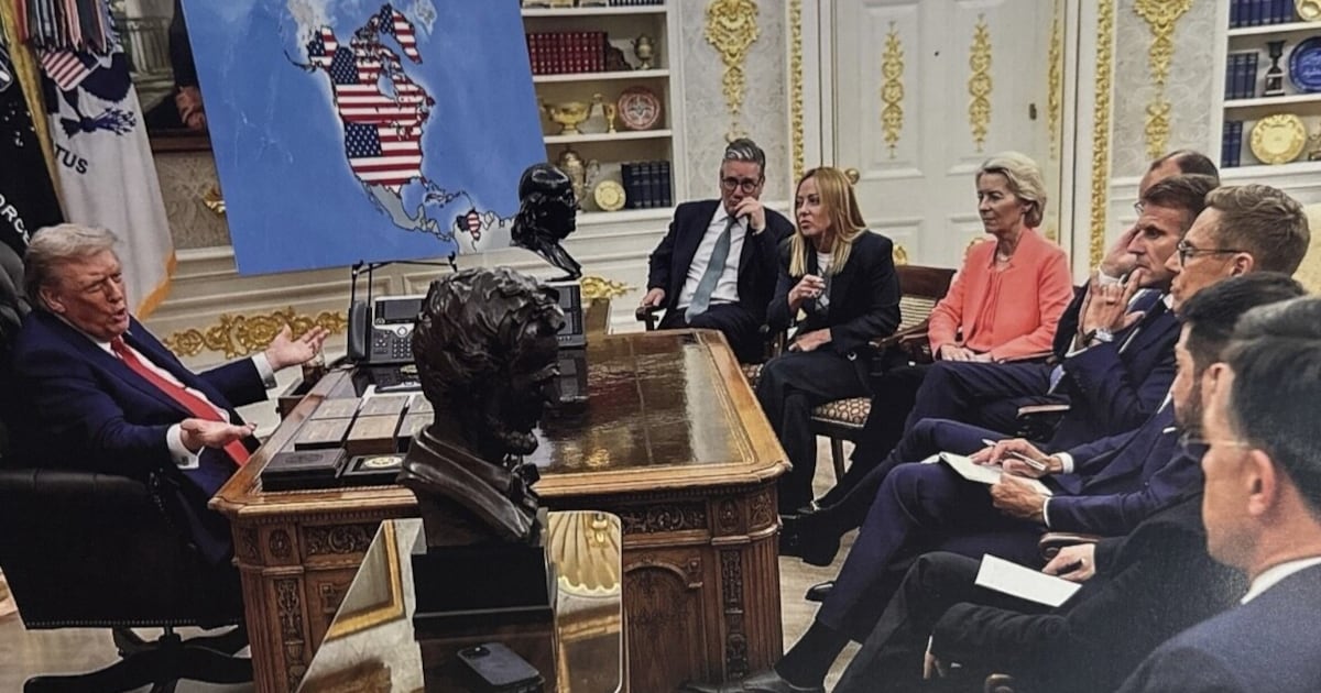 Trump shares altered map of U.S. flag covering Canada, Greenland - CTV News